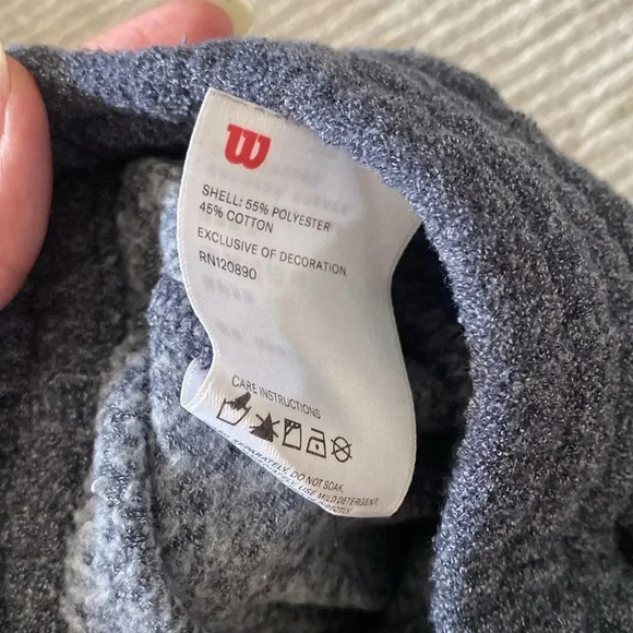 Wilson Women’s Untight Terry Blue Gray Fleece Joggers Size S - Picture 8 of 12